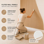 Large Fluted Wall Panels in DIY Primed - Ready To Paint - 240cm x 60cm