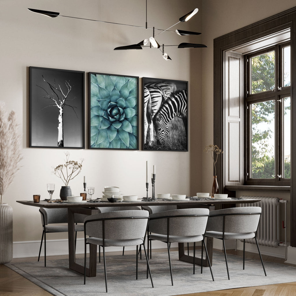 Large Picture Living Room | Set of 3 African Wildlife Wall art Prints