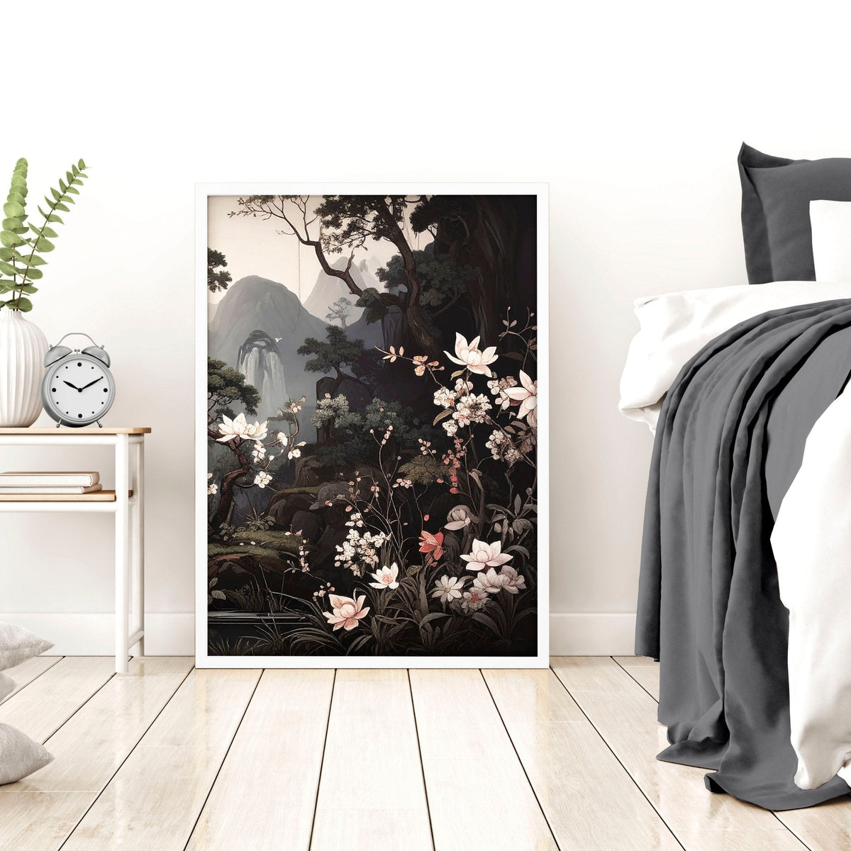 Large Pictures With Frames | Set of 3 Chinoiserie Wall art Prints