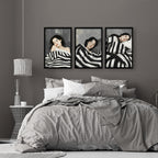 Large Wall Art Bedroom | Set of 3 Bohemian Wall art Prints