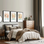 Large Wall Art Framed | Set of 3 Beach Decor Wall art Prints