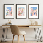 Large Wall Framed Art | Set of 3 Beach Decor Wall art Prints
