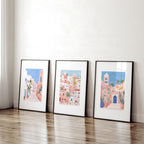 Large Wall Framed Art | Set of 3 Beach Decor Wall art Prints