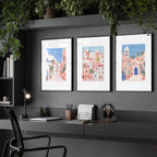 Large Wall Framed Art | Set of 3 Beach Decor Wall art Prints
