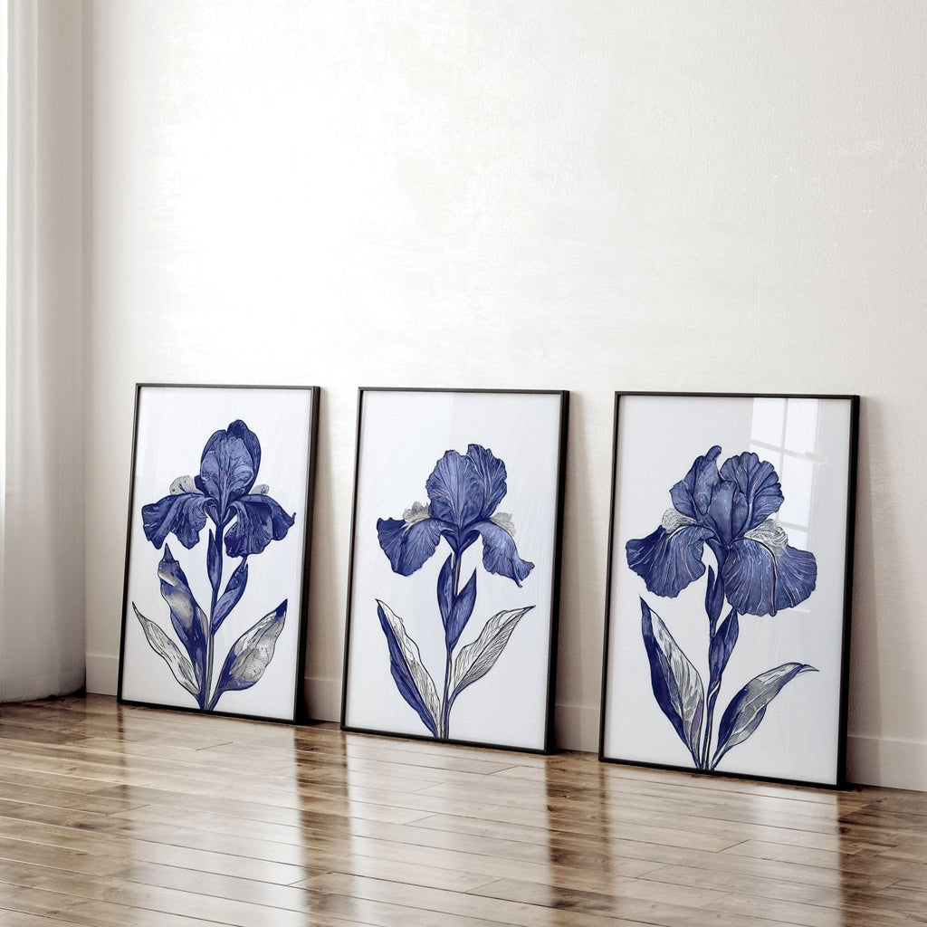 Large Wall Hanging | Set of 3 Botanical Wall art Prints