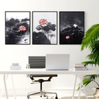 Poster Wall Art | Set of 3 Asian Inspired Prints