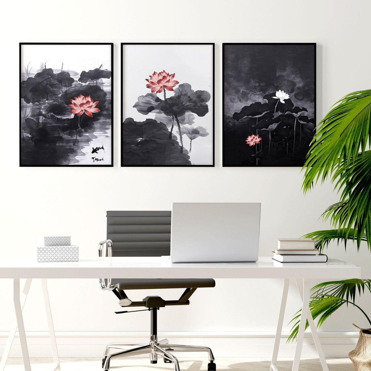 Poster Wall Art | Set of 3 Asian Inspired Prints