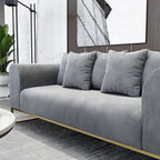 Larissa Sofas Sets in Luxury Grey Velvet, Express Delivery - MOOAZAA 