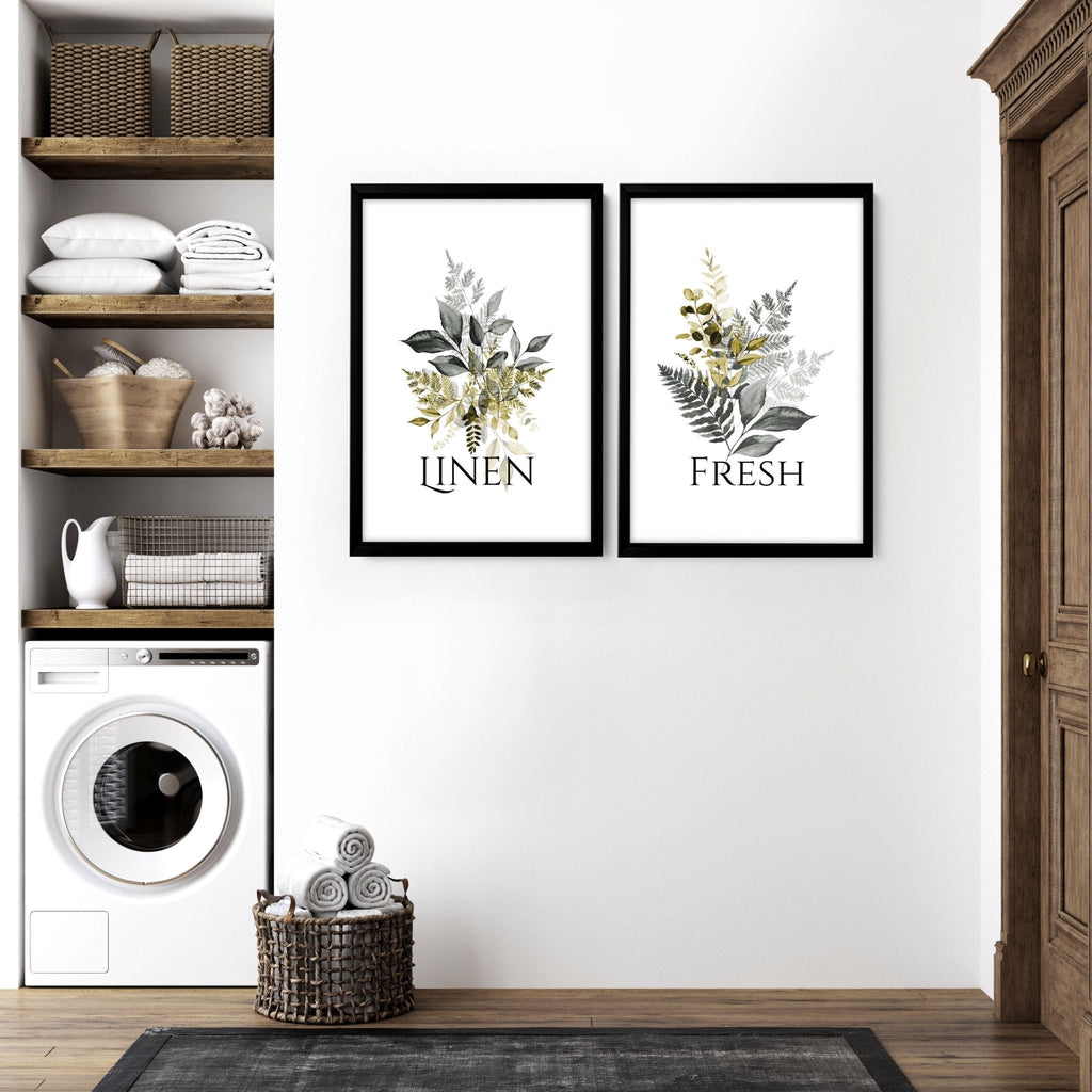 Pictures for Laundry Room – Set of 2 Wall Art Prints