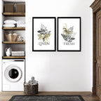 Pictures for Laundry Room – Set of 2 Wall Art Prints
