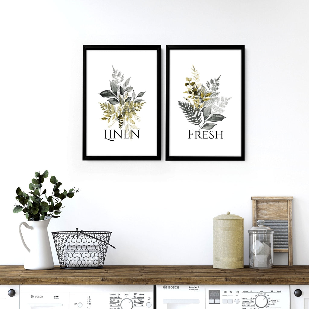 Pictures for Laundry Room – Set of 2 Wall Art Prints