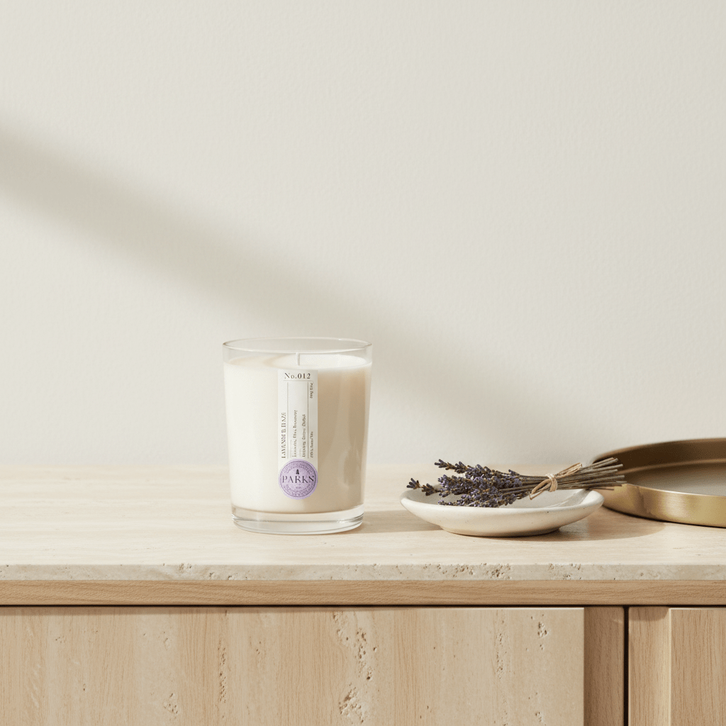 LAVENDER HAZE SCENTED CANDLE 180G - MOOAZAA