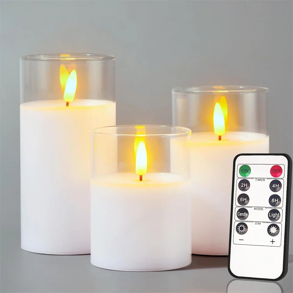 LED glass candle light - MOOAZAA