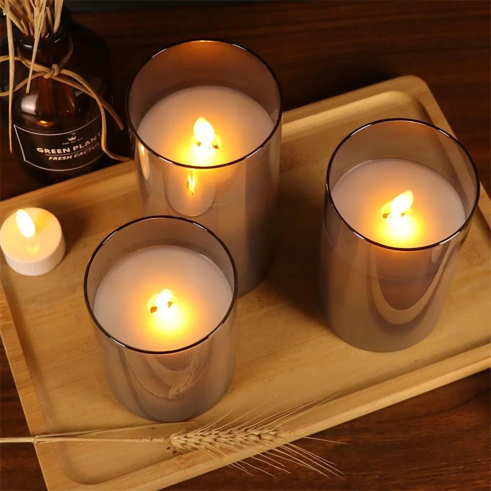 LED glass candle light - MOOAZAA