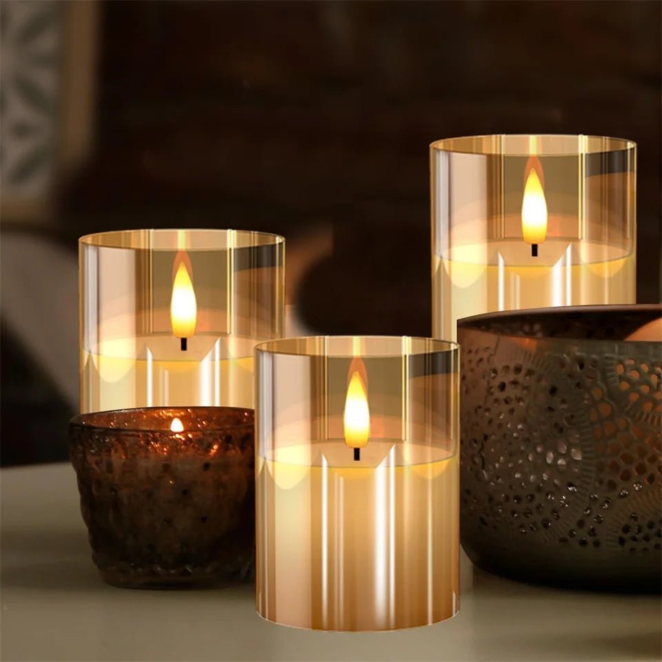 LED glass candle light - MOOAZAA