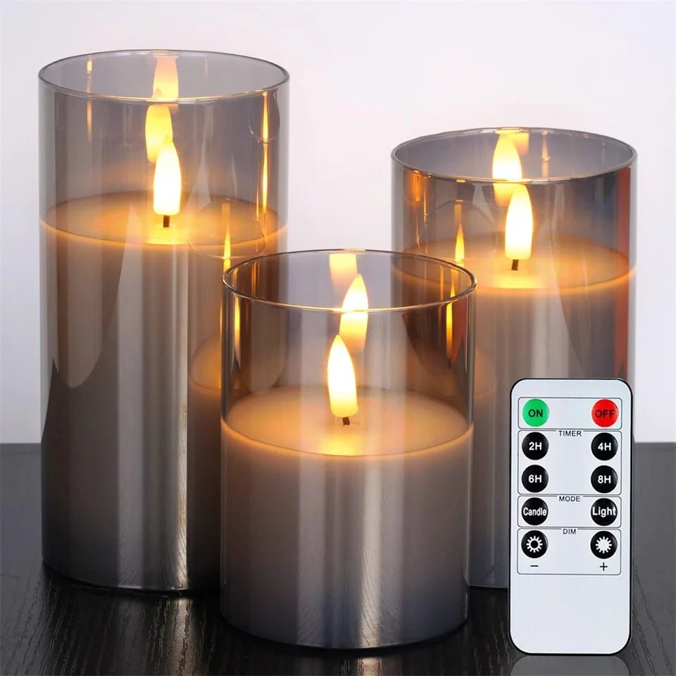 LED glass candle light - MOOAZAA