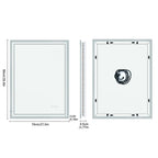 LED Light Bathroom Mirror Illuminated Wall Mounted Vanity Makeup Anti-Fog Rectangle 3 Colors Touch Light - MOOAZAA
