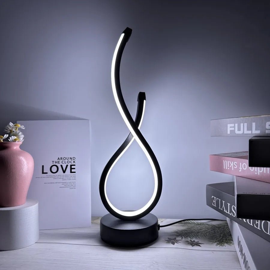 LED Table Lamp Bedroom Nightlight Creative Restaurant Coffee Shop Luminescent Decorative Table Lamp - MOOAZAA