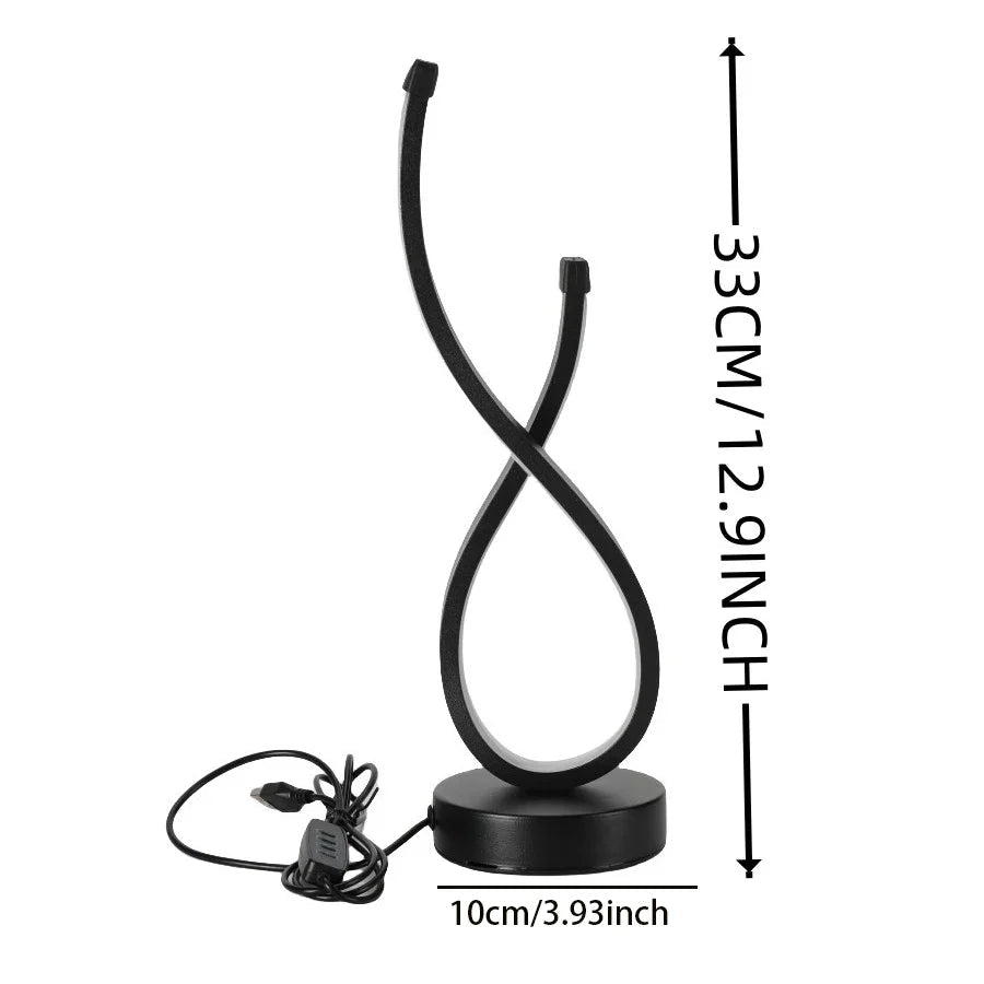 LED Table Lamp Bedroom Nightlight Creative Restaurant Coffee Shop Luminescent Decorative Table Lamp - MOOAZAA