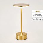 LED Table Lamp Touch Sensor Night Light – USB Rechargeable Portable Wireless Lamp for Bedroom, Restaurant, Hotel, or Bar - MOOAZAA