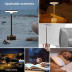 LED Table Lamp Touch Sensor Night Light – USB Rechargeable Portable Wireless Lamp for Bedroom, Restaurant, Hotel, or Bar - MOOAZAA