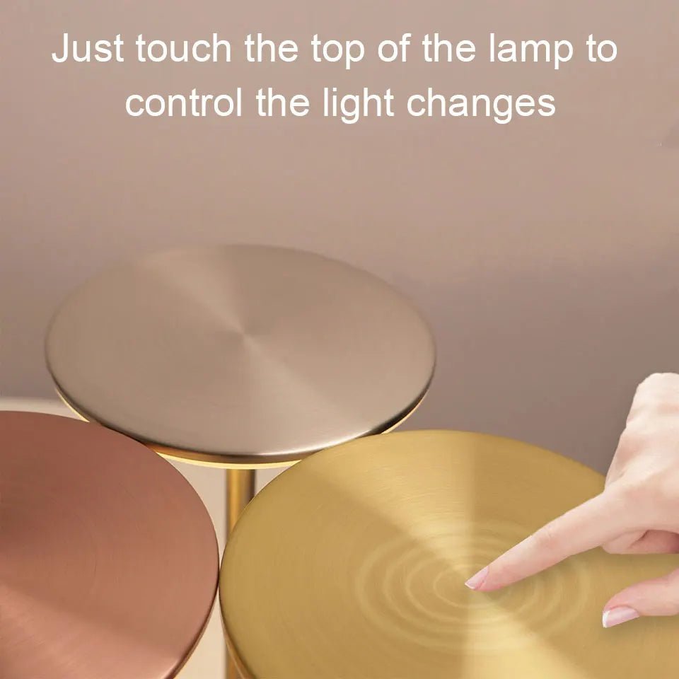 LED Table Lamp Touch Sensor Night Light – USB Rechargeable Portable Wireless Lamp for Bedroom, Restaurant, Hotel, or Bar - MOOAZAA