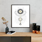 Leo zodiac sign wall art print