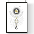 Leo zodiac sign wall art print