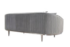 Lisbon Grey Velvet Luxury Modern Sofa [3 Seater] - MOOAZAA 