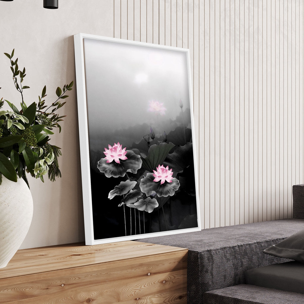 Living Room Canvas Art | Set of 3 Asian Inspired Wall art Prints