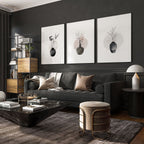 Living Room Prints Set of 3 | Neutral Japanese Wall Art