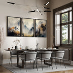 Living Room Wall Decor Modern | Set of 3 Asian Inspired Wall art Prints