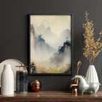 Living Room Wall Decor Modern | Set of 3 Asian Inspired Wall art Prints