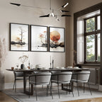 Living Room Wall Decor | Set of 3 Asian Inspired Wall art Prints