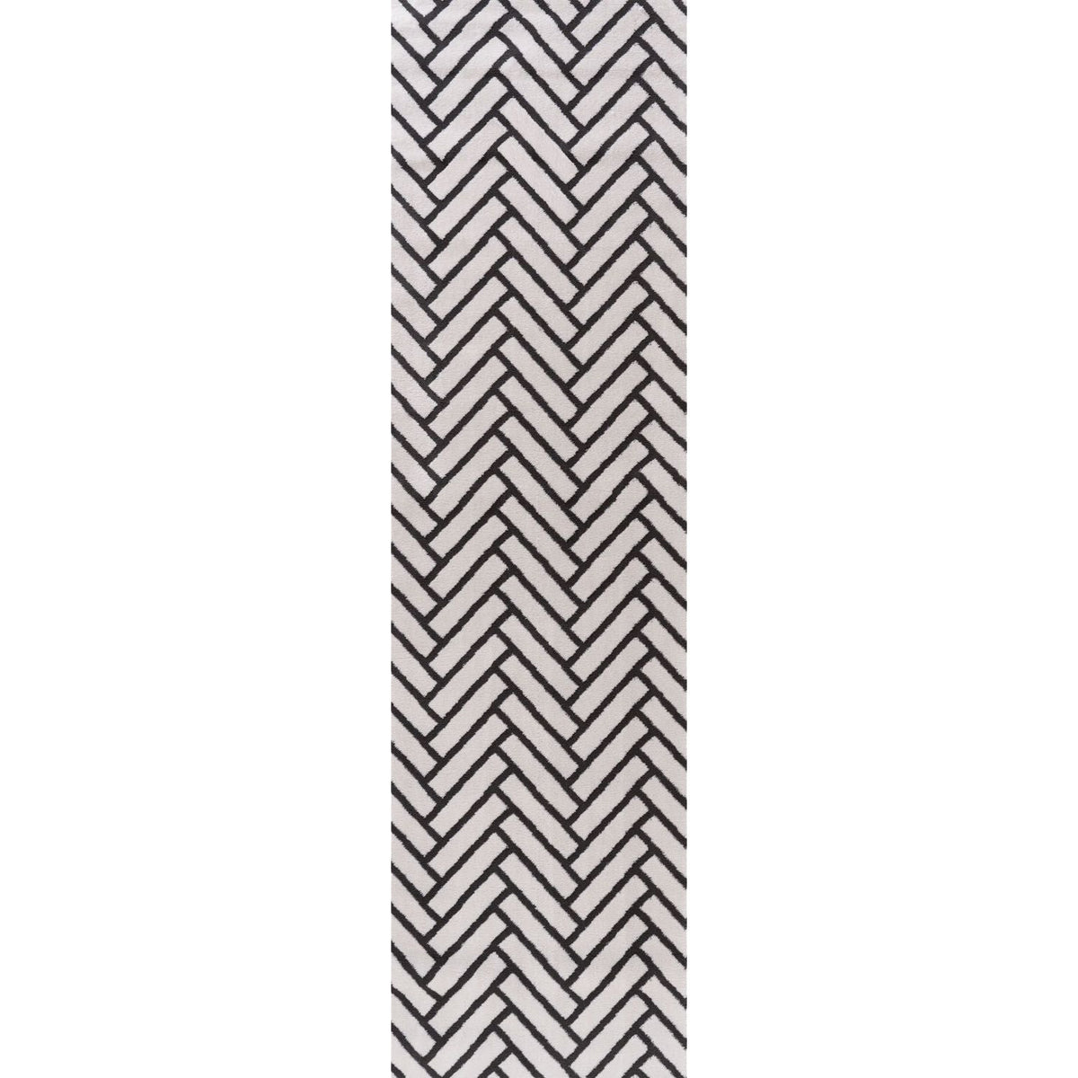 Loft Chevron Dark Grey Rug - MOOAZAA