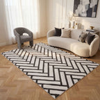 Loft Chevron Dark Grey Rug - MOOAZAA