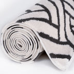 Loft Chevron Dark Grey Rug - MOOAZAA