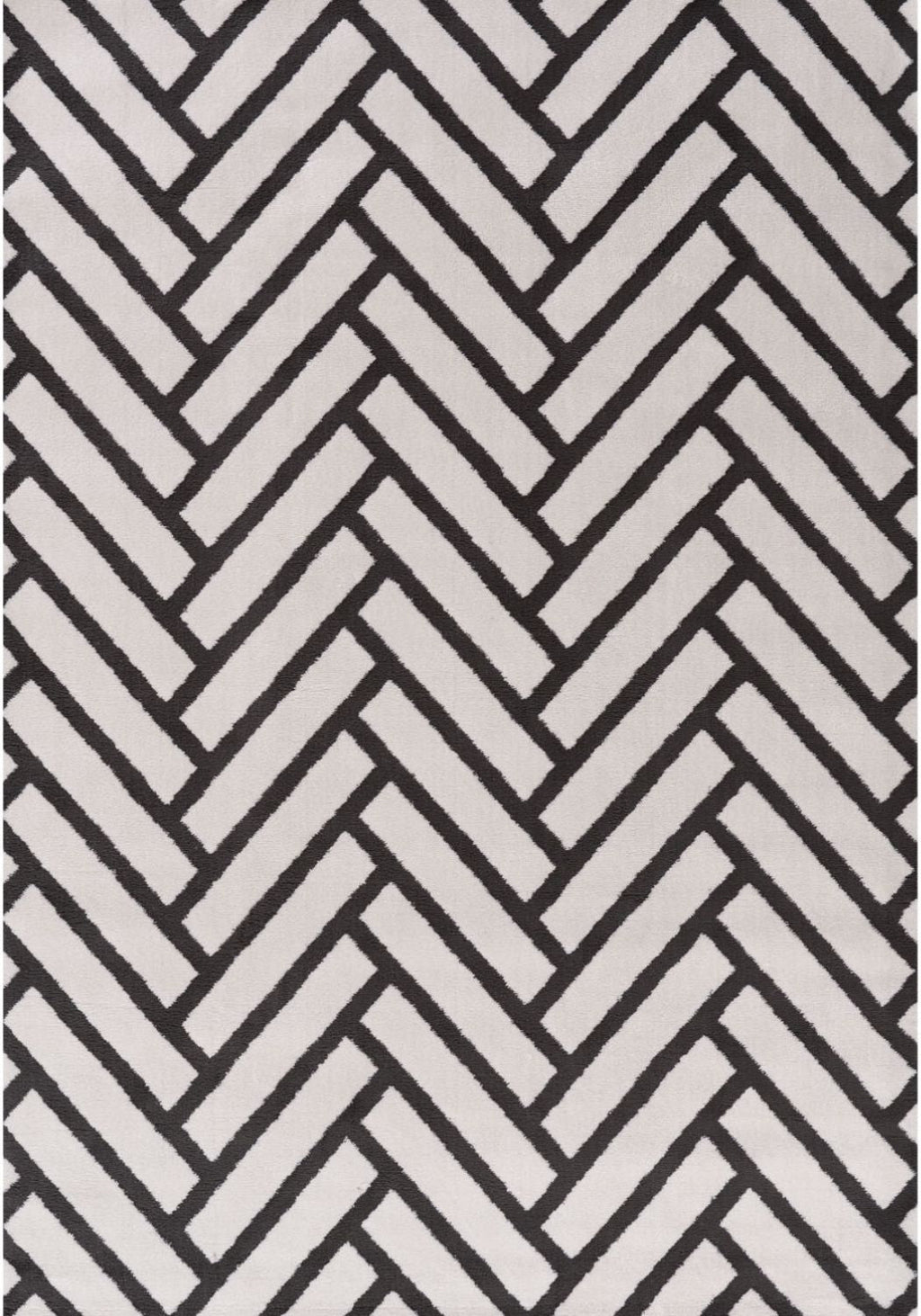 Loft Chevron Dark Grey Rug - MOOAZAA
