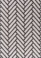 Loft Chevron Dark Grey Rug - MOOAZAA
