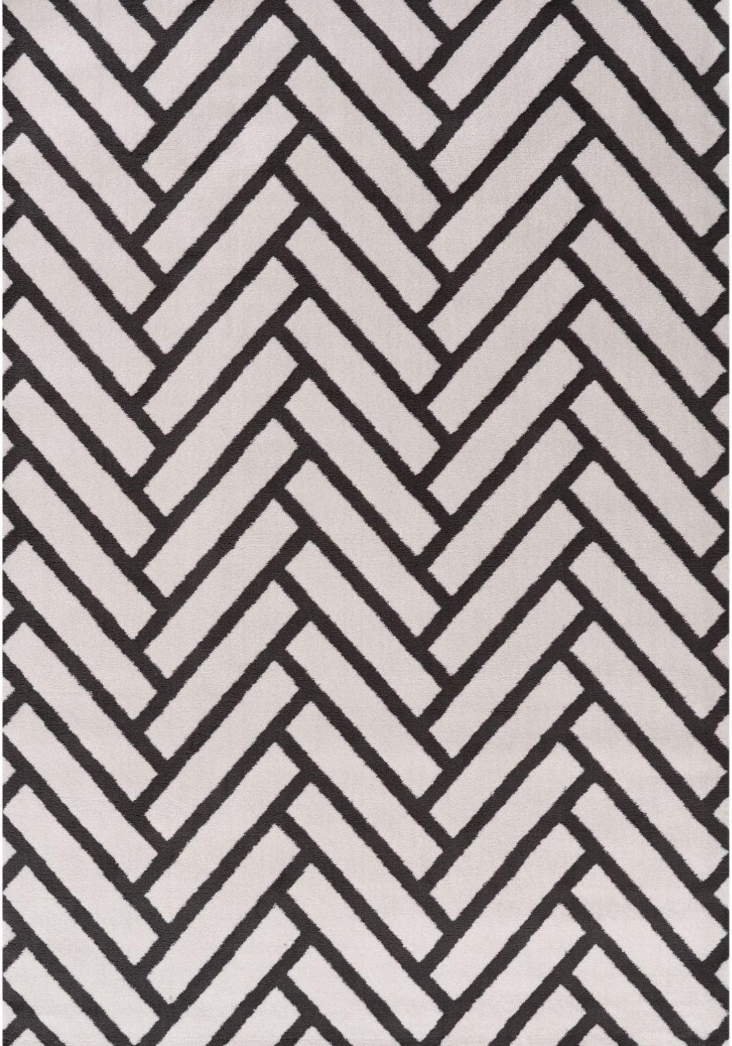 Loft Chevron Dark Grey Rug - MOOAZAA