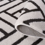 Loft Chevron Dark Grey Rug - MOOAZAA