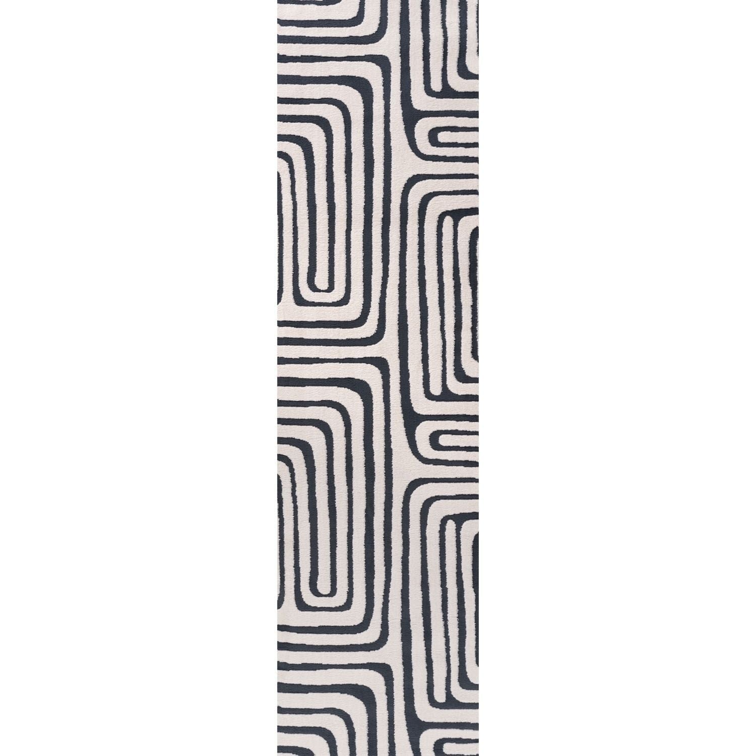 Loft Geometric Blue Rug - MOOAZAA