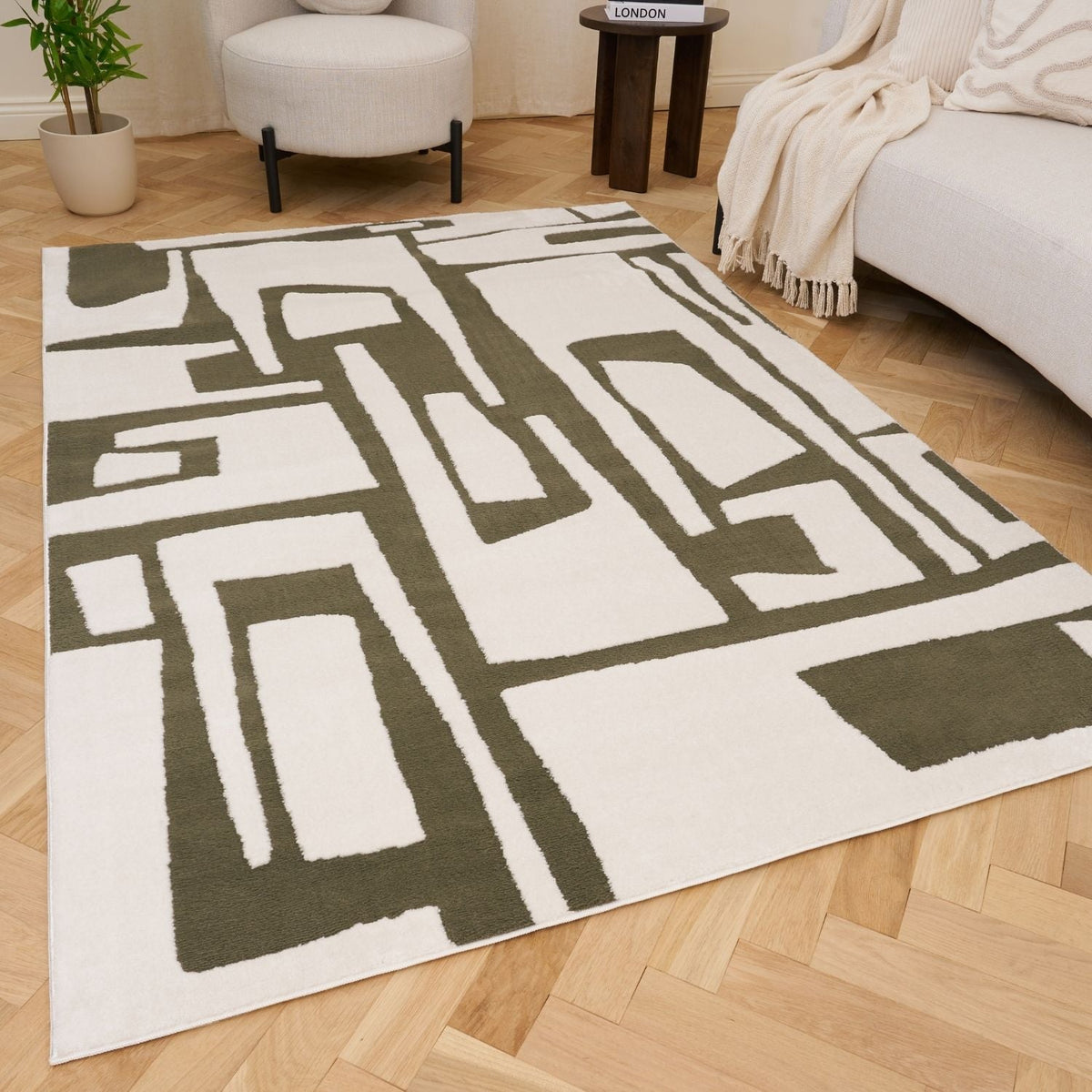 Loft Abstract Green Rug