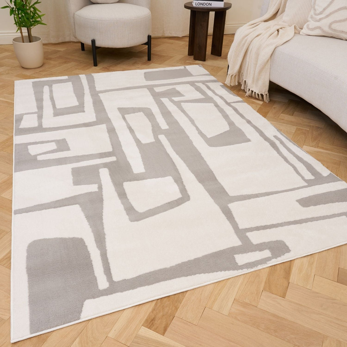 Loft Abstract Grey Rug