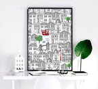 Wall art London | Set of 2 framed travel posters