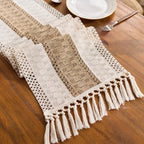 LoomBoho Tassel Table Runner, Cotton/Polyester - MOOAZAA