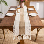 LoomBoho Tassel Table Runner, Cotton/Polyester - MOOAZAA