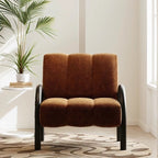 LOOP Modern Single Chair, Dark Brown/ Cream/ Dark Green - MOOAZAA 