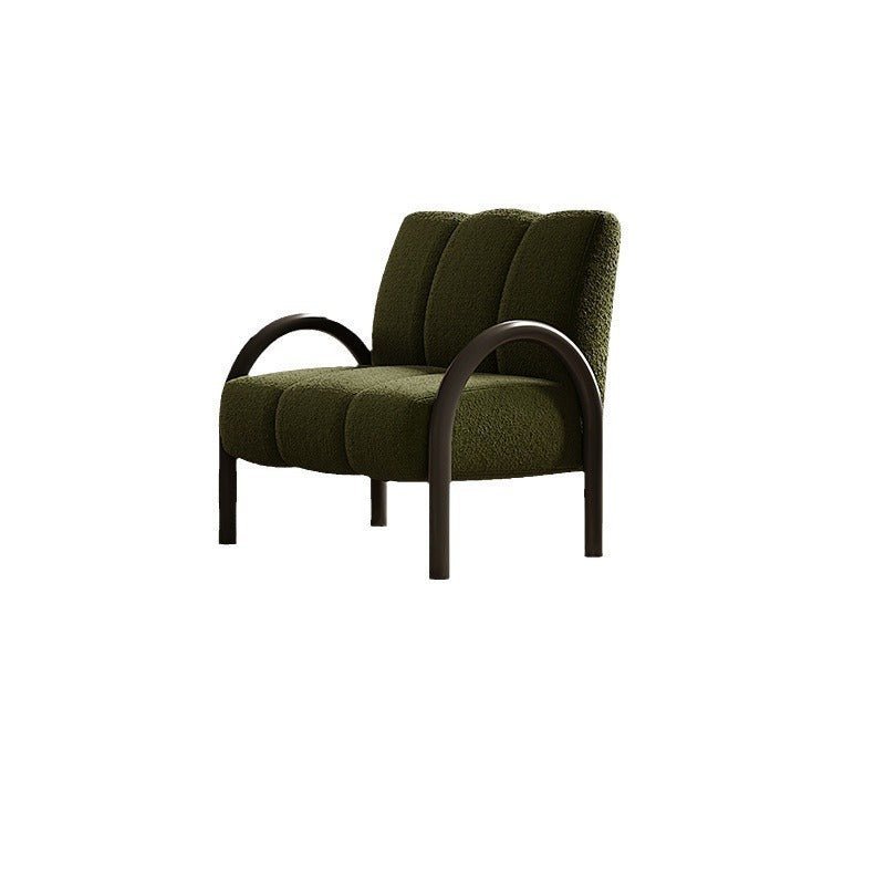 LOOP Modern Single Chair, Dark Brown/ Cream/ Dark Green - MOOAZAA 