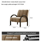 LOOP Modern Single Chair, Dark Brown/ Cream/ Dark Green - MOOAZAA 